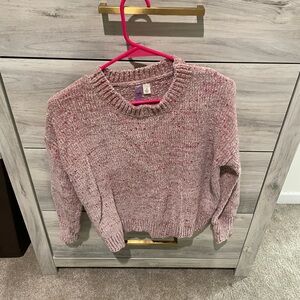 Alya Speckled Pink Crew Neck Sweater